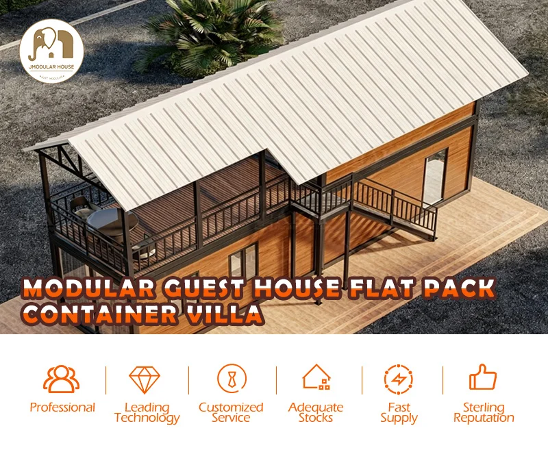 prefab two story flat pack home