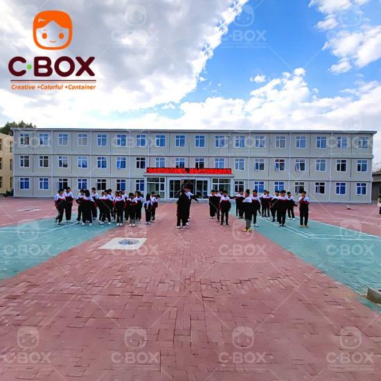 detachable flat pack container school