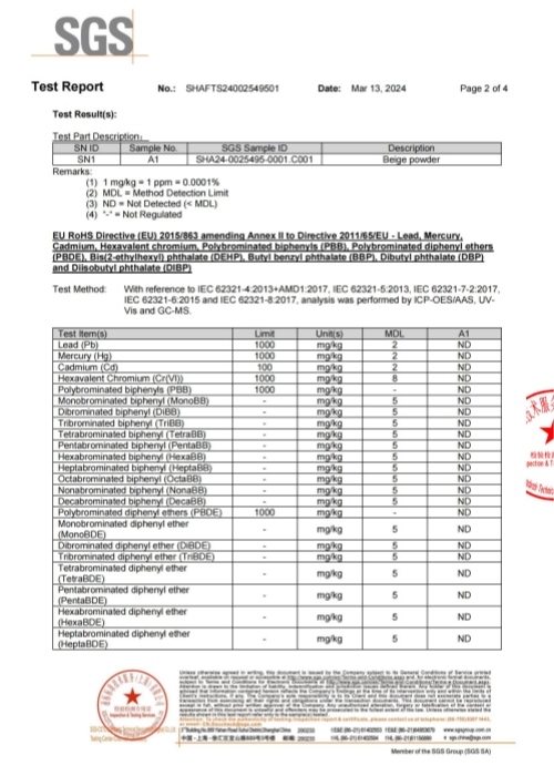 SGS Powder Coating Test Coating ROHS Test-02